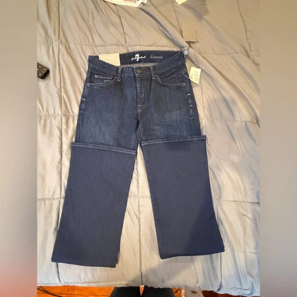 7 For All Mankind Kimmie Bootcut Jeans Size 27 Dark Wash NWT - Picture 2 of 8
